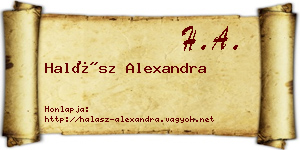 Halász Alexandra névjegykártya