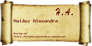 Halász Alexandra névjegykártya